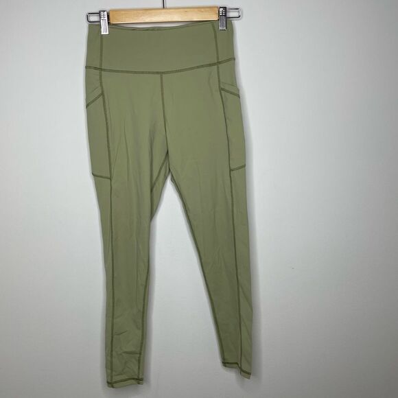 Shein- Green Leggings with Pockets - Picture 1 of 2